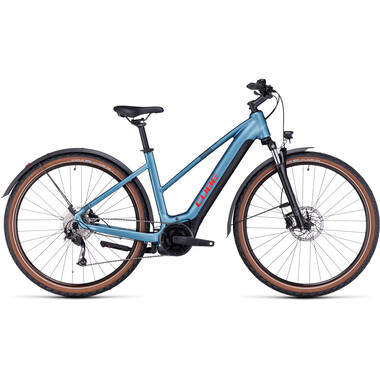 Bicicletta Ibrida Elettrica CUBE NURIDE HYBRID PERFORMANCE 500 ALLROAD TRAPEZ Blu 2023 0